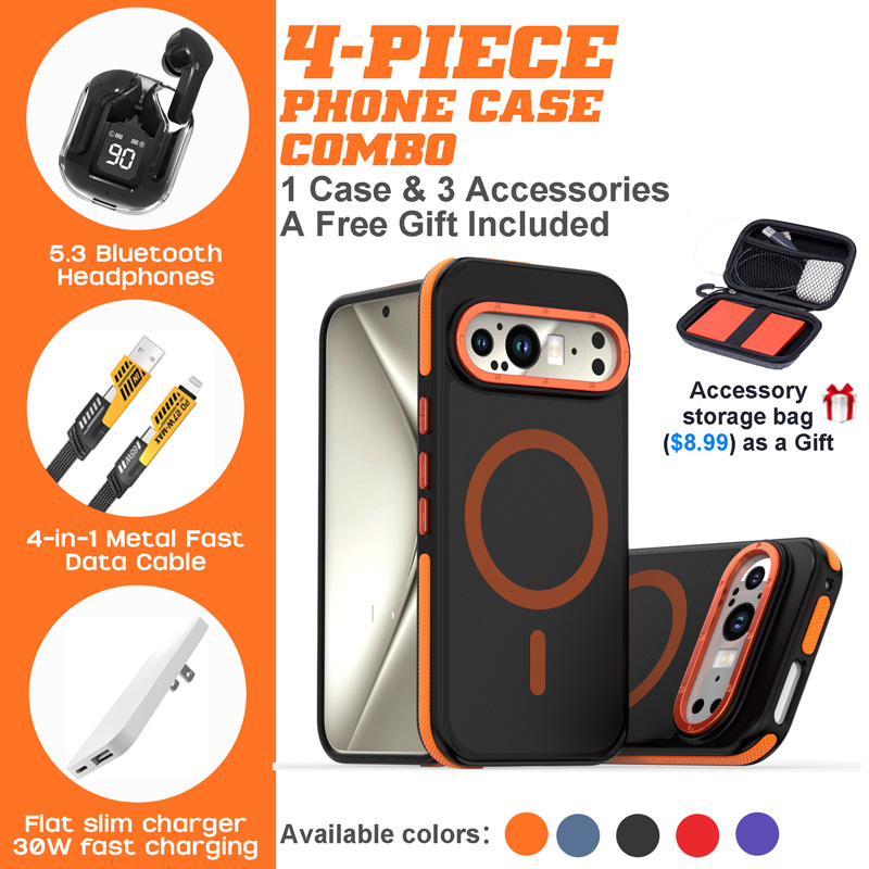 Google Pixel 9 Series 4-Piece Combo with Magnetic Features Google Pixel 9 Series 4-Piece Combo with Magnetic Features