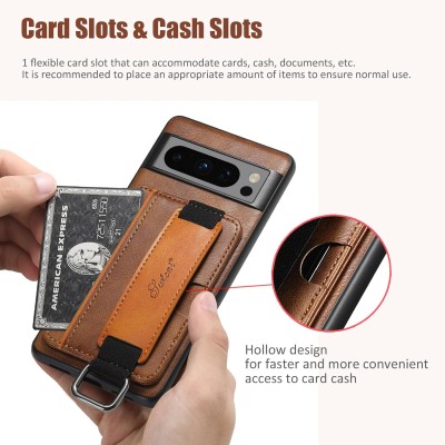 Google Pixel 9/8/7 Series 4-Piece Combo with PU Leather Card Holder