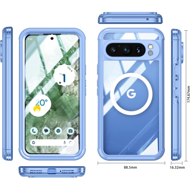 Google Pixel 9 Series 4-Piece Combo with Magnetic Phone Ring Holder Google Pixel 9 Series 4-Piece Combo with Magnetic Phone Ring Holder