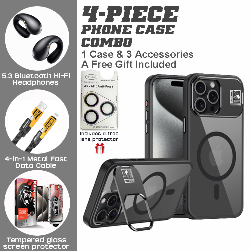 WITTYCOMBO Stylish iPhone Combo: Magnetic Case, Bone Conduction Headphones & Fast Charger WITTYCOMBO Stylish iPhone Combo: Magnetic Case, Bone Conduction Headphones & Fast Charger
