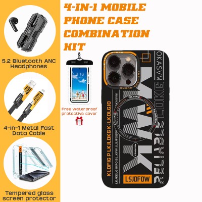 iPhone 12-16 Essentials Pack: Protective Case, Audio Gear & Charger