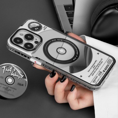 Retro American Phone Case Bundle: Magnetic Case, BT Earbuds & LED Watch