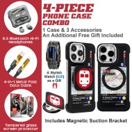 Urban Metro Phone Case Set: Magnetic Case, 4-in-1 Charger + LED Watch