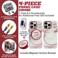 Baseball Phone Case Starter Kit: Shockproof Case + 3 Universal Accessories & Sport Watch