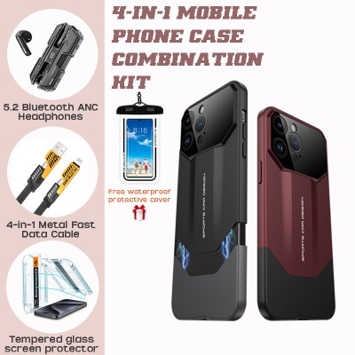 Silicone Magnetic iPhone Case Kit | Bluetooth Earbuds + Fast Charger