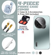 OnePlus 12/13/ACE 3 Pro Series 4-Piece Combo with Matte PC & Metal Case