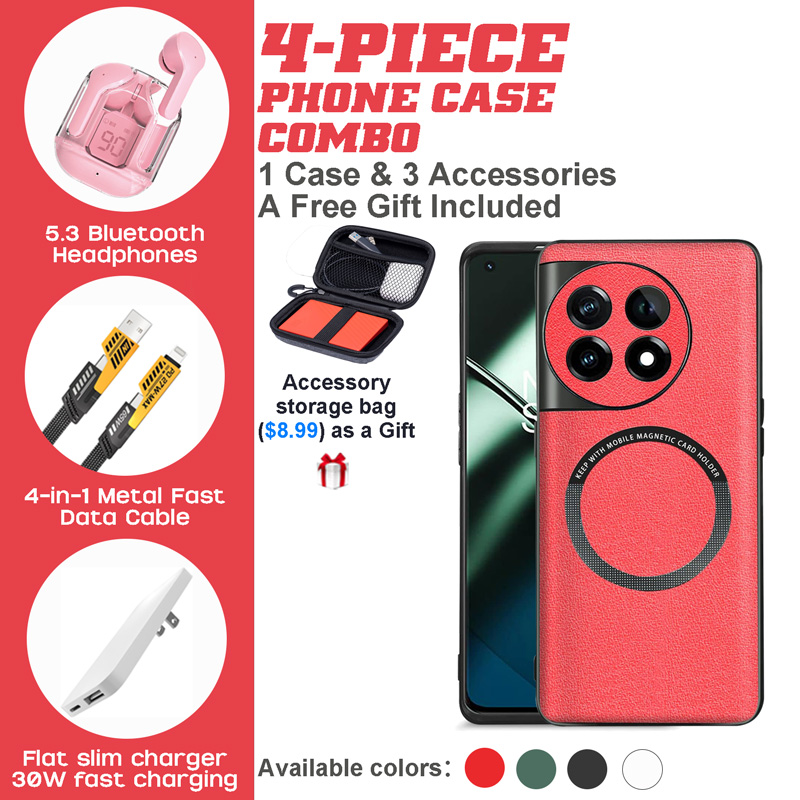 OnePlus 10 Pro/11/12/13 Series 4-Piece Combo with Camo Wallet Case OnePlus 10 Pro/11/12/13 Series 4-Piece Combo with Camo Wallet Case