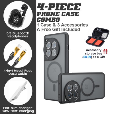OnePlus 12/13/ACE 3/ACE 2V Series 4-Piece Combo with MagSafe Compatibility