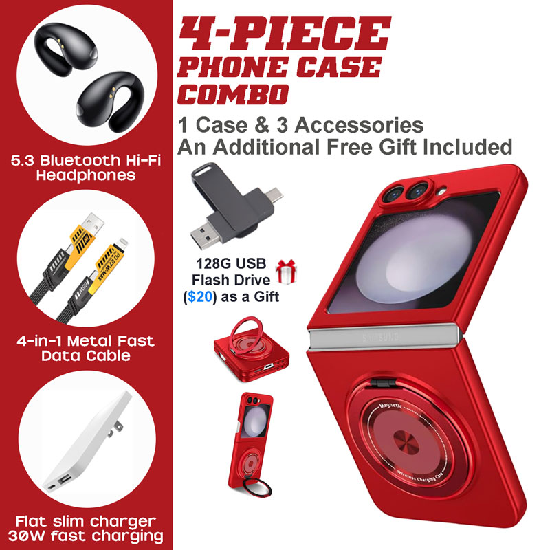Sci-Fi Red Accessories Bundle for Samsung Galaxy S23Ultra/S24 Ultra: Bluetooth Earbuds, Charger, & USB Drive Sci-Fi Red Accessories Bundle for Samsung Galaxy S23Ultra/S24 Ultra: Bluetooth Earbuds, Charger, & USB Drive