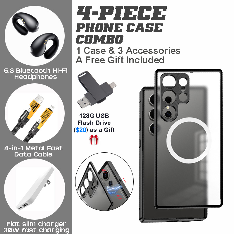 Galaxy S24 Magnetic Protection Bundle with Hi-Fi Earbuds & Fast Charging Kit Galaxy S24 Magnetic Protection Bundle with Hi-Fi Earbuds & Fast Charging Kit