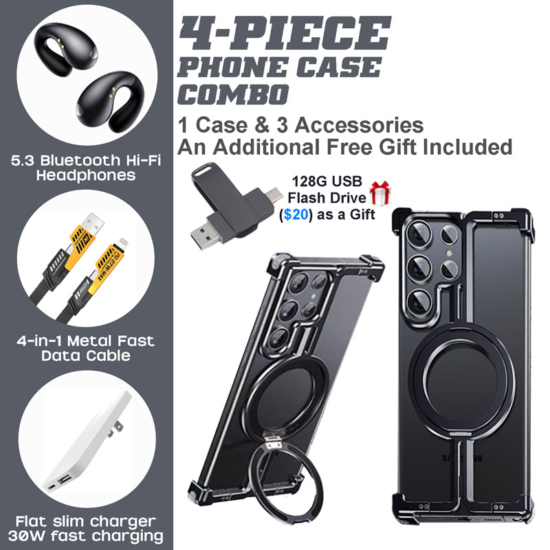 Galaxy Ultra TPU+PU Case Kit: BT 5.3 Earbuds & 4-in-1 Fast Charging Cable Galaxy Ultra TPU+PU Case Kit: BT 5.3 Earbuds & 4-in-1 Fast Charging Cable