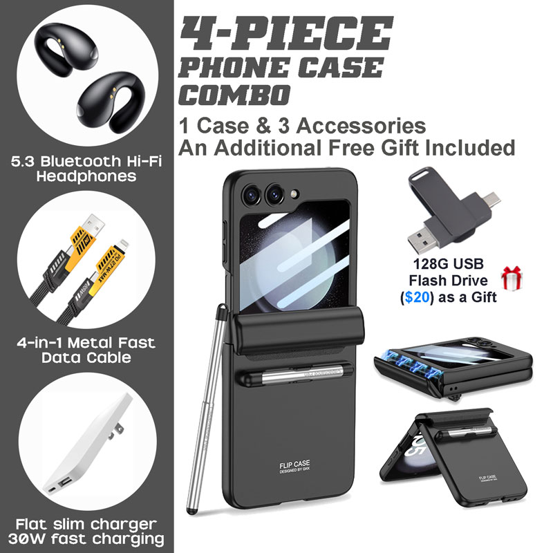 Samsung Z Flip5 Magnetic Case Set: Stylus, BT Earbuds & PD30W Fast Charging Samsung Z Flip5 Magnetic Case Set: Stylus, BT Earbuds & PD30W Fast Charging