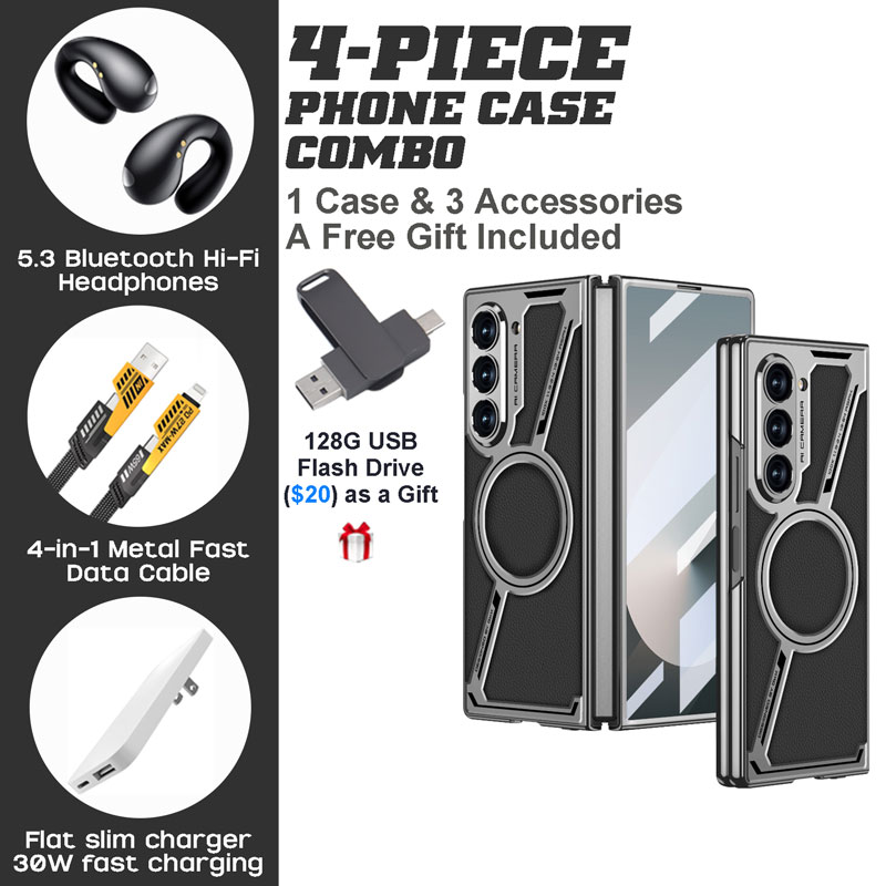 Samsung Galaxy Z Fold6 Protective Case Combo with Hi-Fi Earbuds & Fast Charger Samsung Galaxy Z Fold6 Protective Case Combo with Hi-Fi Earbuds & Fast Charger