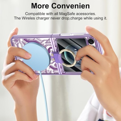 Galaxy Z Flip4/5/6 Protective Case Kit: BT Earphones + High-Speed Data Cable